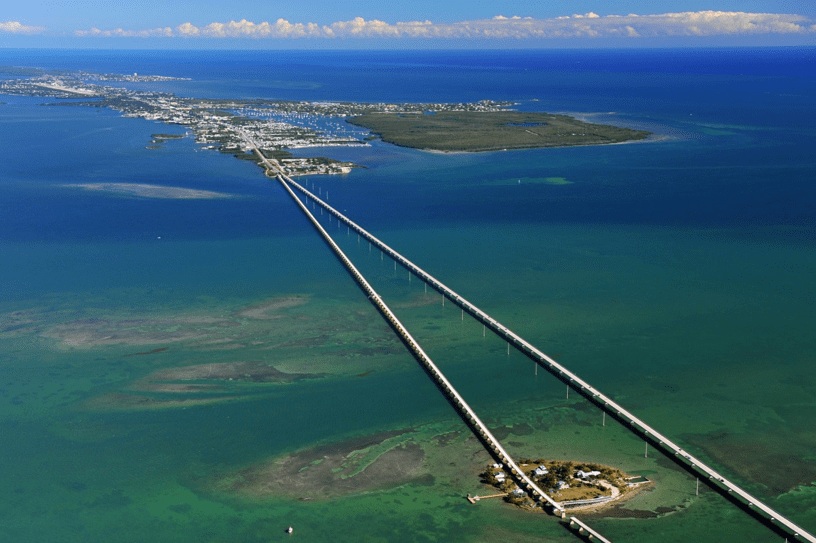 Key West en Floride vue du ciel