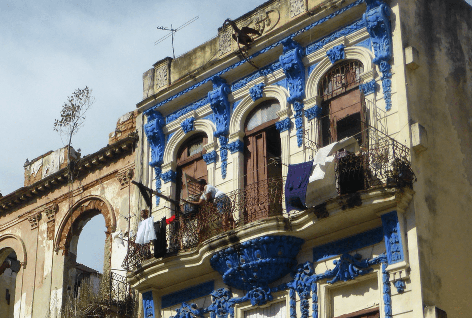 façade colorée Cubaine